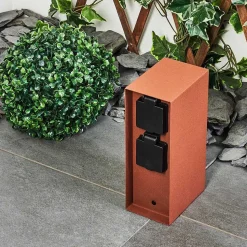 Prises Électriques D\\'Exterieur Abilene Rouille, Noir