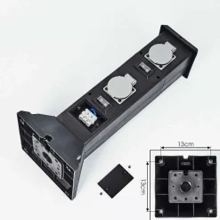 Prises Électriques D\\'Exterieur Gervais Gris, Noir