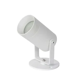 Spot De Jardin Lucide Taylor Blanc, 1 Lumiere, Detecteur De Mouvement