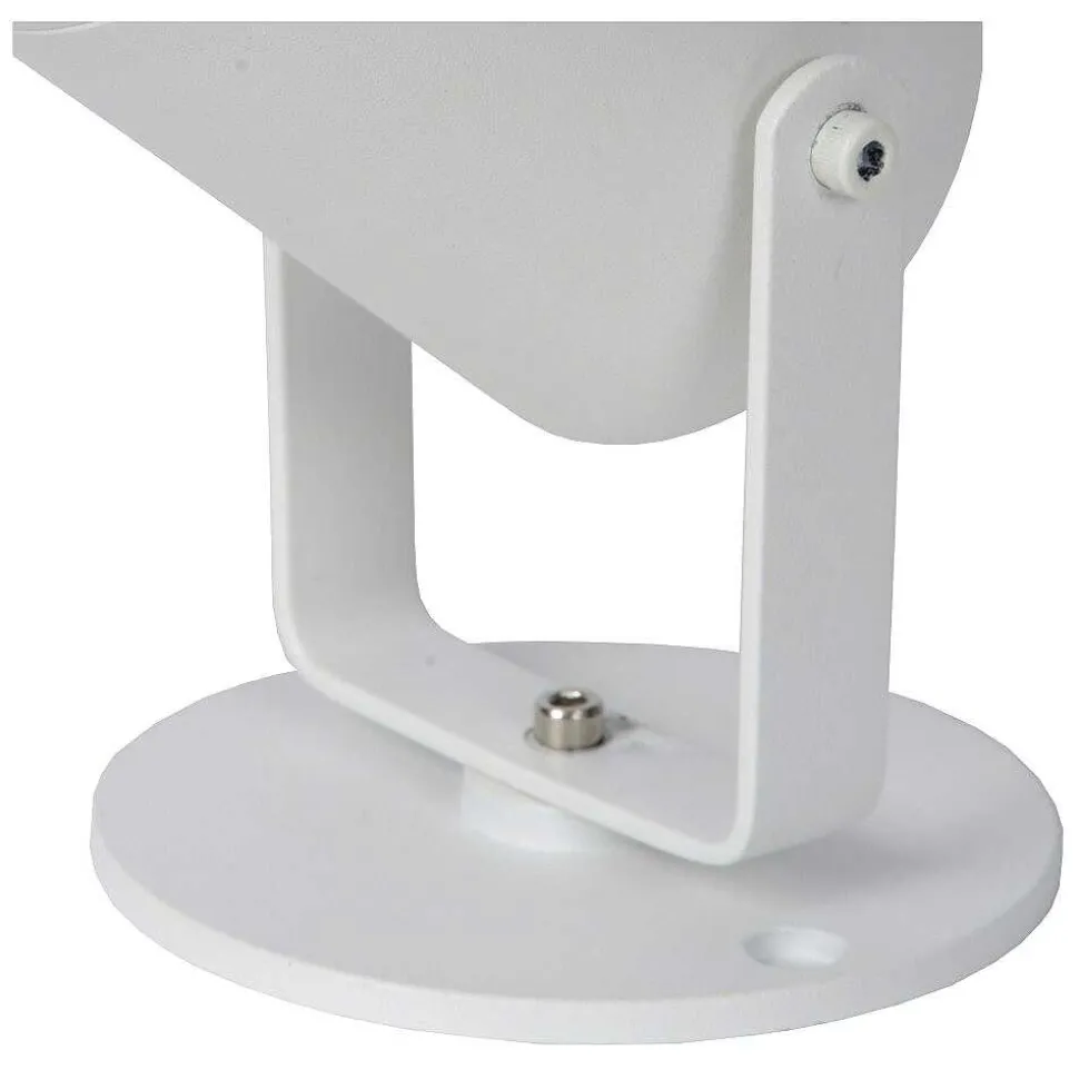 Spot De Jardin Lucide Taylor Blanc, 1 Lumiere, Detecteur De Mouvement