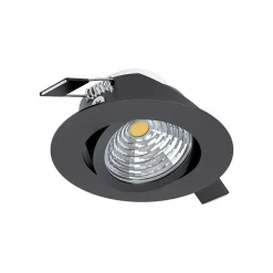 Spot Encastrable Eglo Saliceto Led Noir, 1 Lumiere
