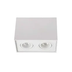 Spot Lucide Tube Blanc, 2 Lumieres