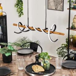 Suspension Alvarim Led Ecru, Noir, 1 Lumiere