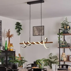 Suspension Alvarim Led Ecru, Noir, 1 Lumiere