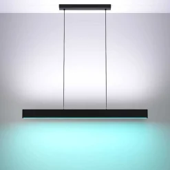 Suspension Eglo Andreas-Z Led Noir, 2 Lumieres, Changeur De Couleurs