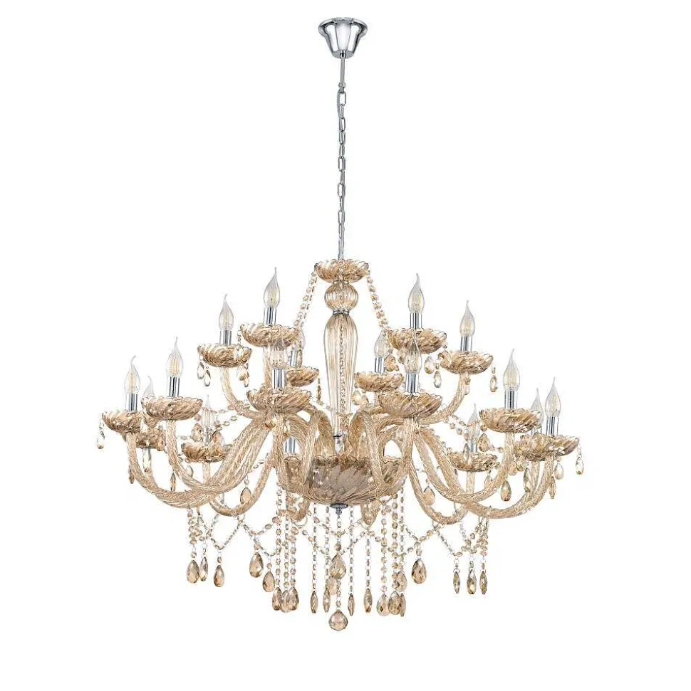 Suspension Eglo Basilano Chrome, 18 Lumieres