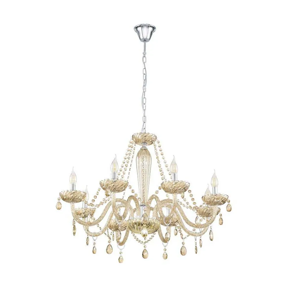 Suspension Eglo Basilano Chrome, 8 Lumieres