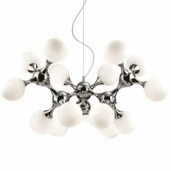 Suspension Ideal Lux Nodi Chrome, 15 Lumieres