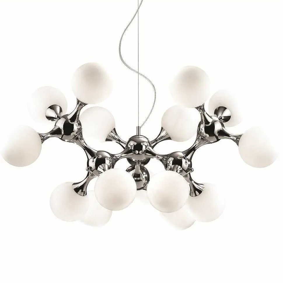 Suspension Ideal Lux Nodi Chrome, 15 Lumieres