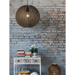 Suspension Lucide Tahar Noir, 1 Lumiere