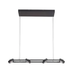 Suspension Paul Neuhaus Q-Mia Led Anthracite, 16 Lumieres, Telecommandes, Changeur De Couleurs