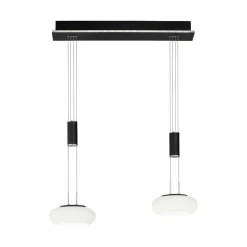 Suspension Paul Neuhaus Q-Etienne Led Noir, 2 Lumieres, Telecommandes