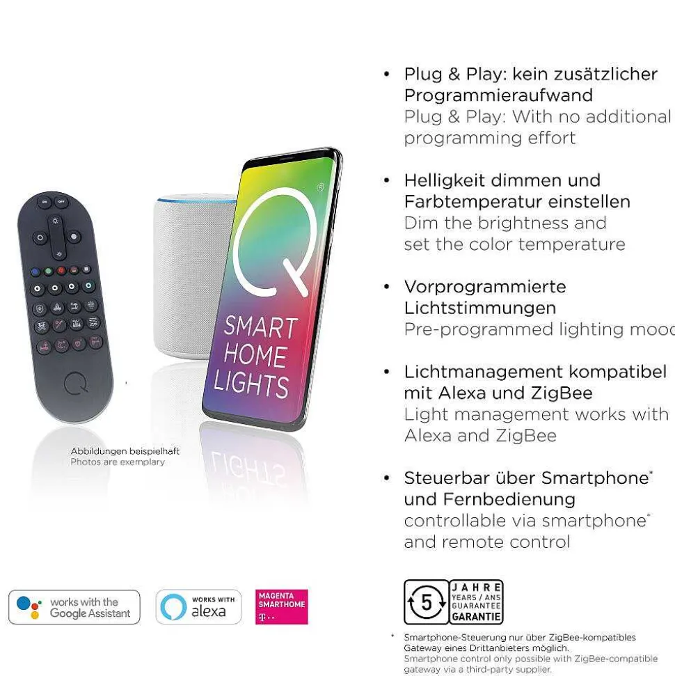 Suspension Paul Neuhaus Q-Etienne Led Laiton, 1 Lumiere, Telecommandes