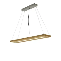 Suspension Trio Brad Led Bois Clair, 1 Lumiere