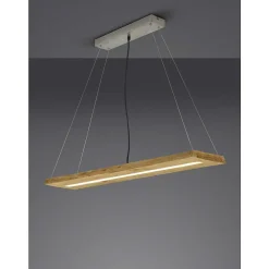 Suspension Trio Brad Led Bois Clair, 1 Lumiere