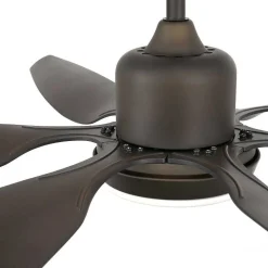 Ventilateur De Plafond A Lampe Faro Barcelona Tilos Brun, 2 Lumieres