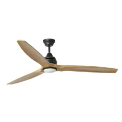 Ventilateur De Plafond Faro Barcelona Alo Led Noir, 1 Lumiere