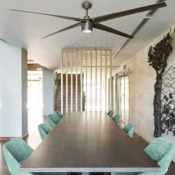 Ventilateur De Plafond Faro Barcelona Attos Led Brun, 1 Lumiere, Telecommandes